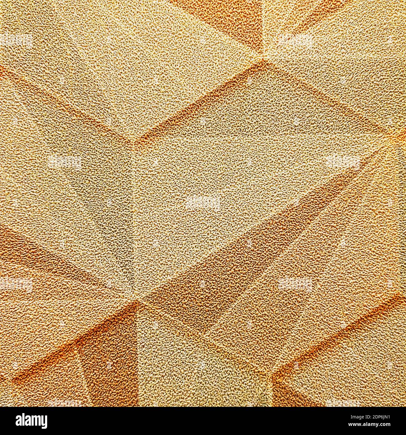 Keramikfliesen mit Volumenmuster für Wand- und Bodendekoration. Betonstein Oberfläche Hintergrund. Braune Textur mit 3 d geometrischem Ornament für Stockfoto