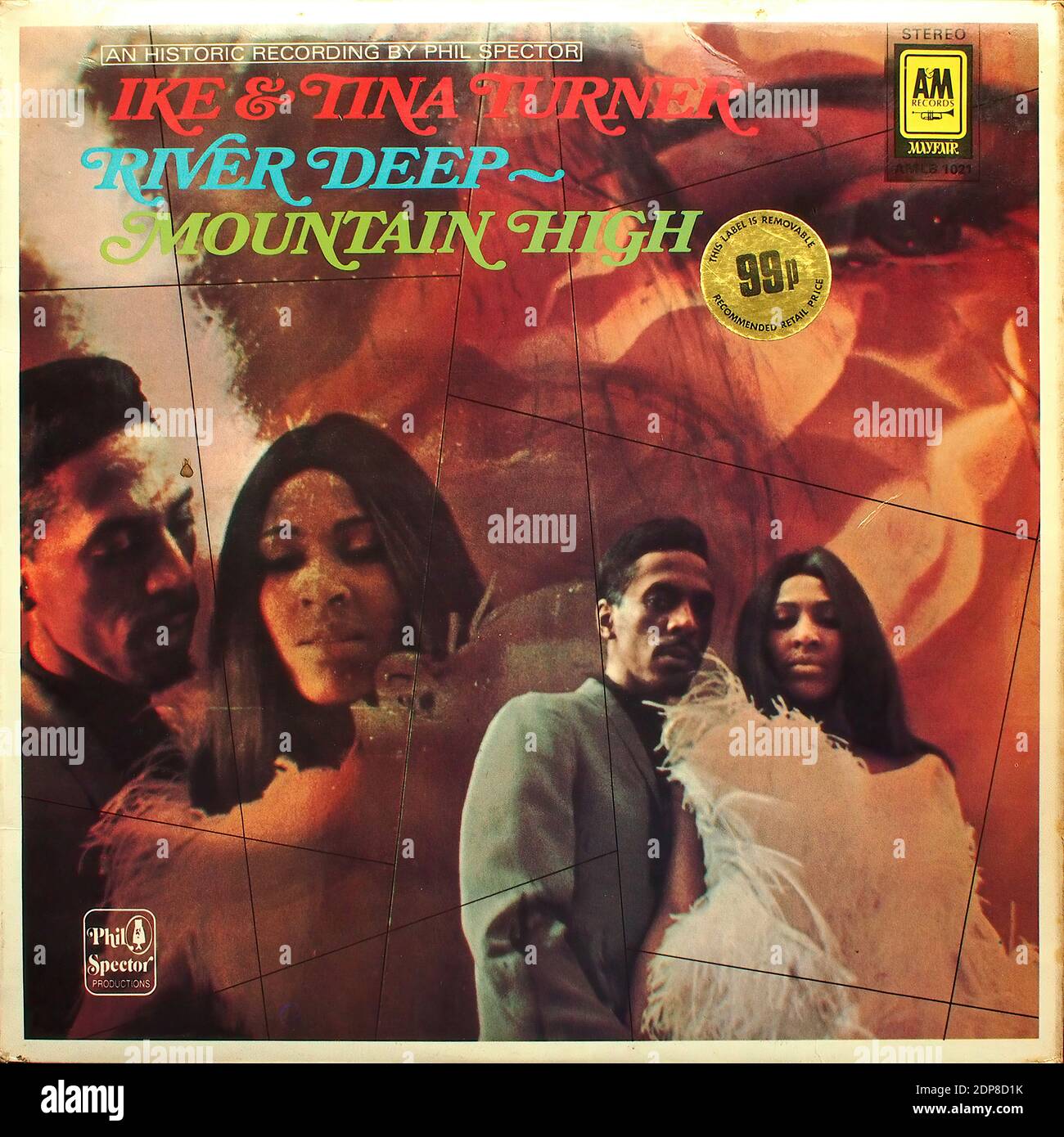 IKE & Tina Turner - River Deep-Mountain High - A Historische Aufnahme von Phil Spector - A&M Records Mayfair AMLB 1021 - Vintage Vinyl Album Cover Stockfoto