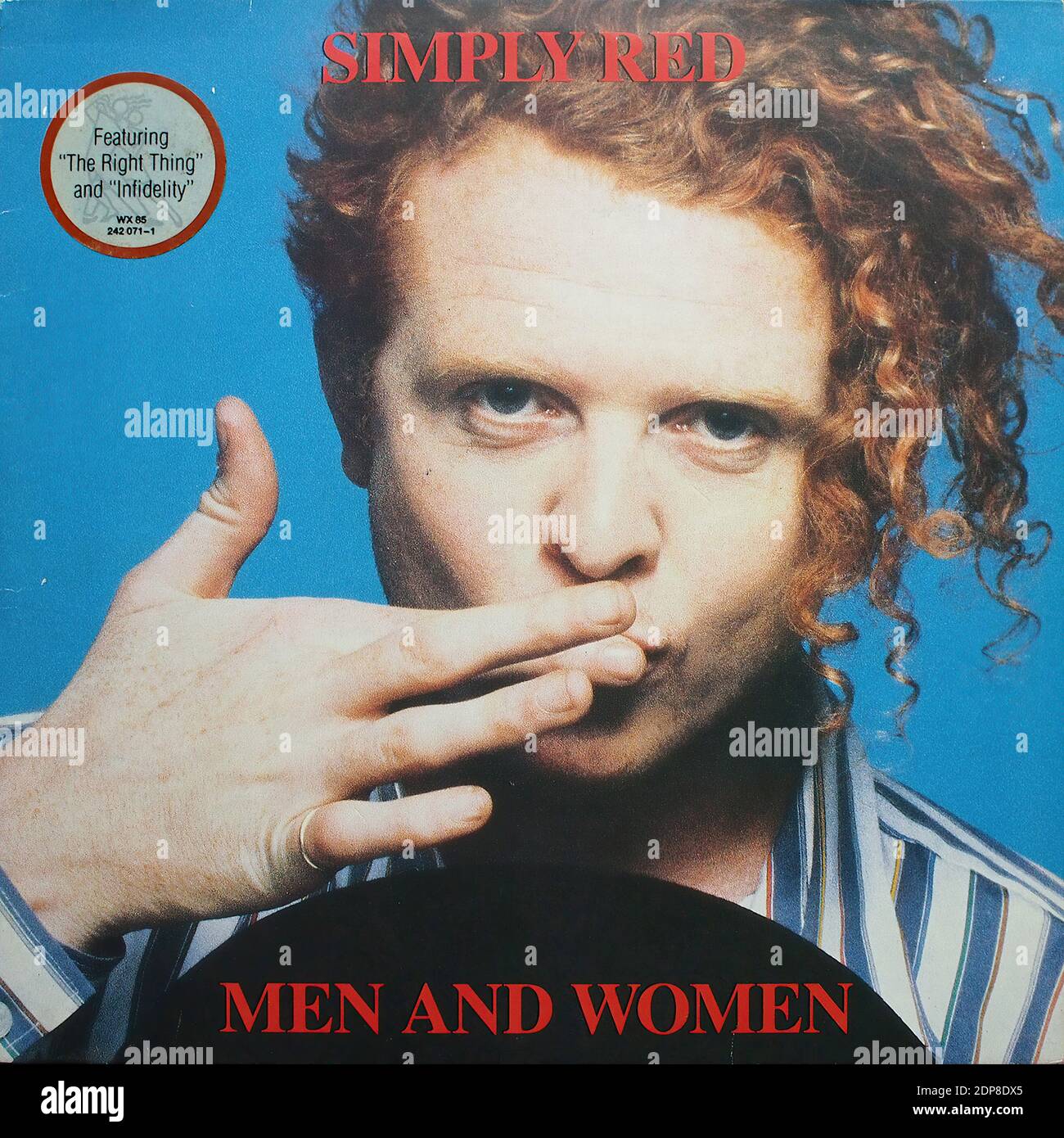 Simply Red - Men and Women - Vintage Vinyl Album Abdeckung Stockfoto