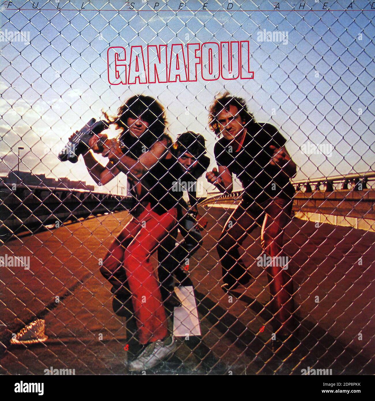 Ganafoul Full Speed Ahead - Vintage Vinyl Schallplattencover Stockfoto