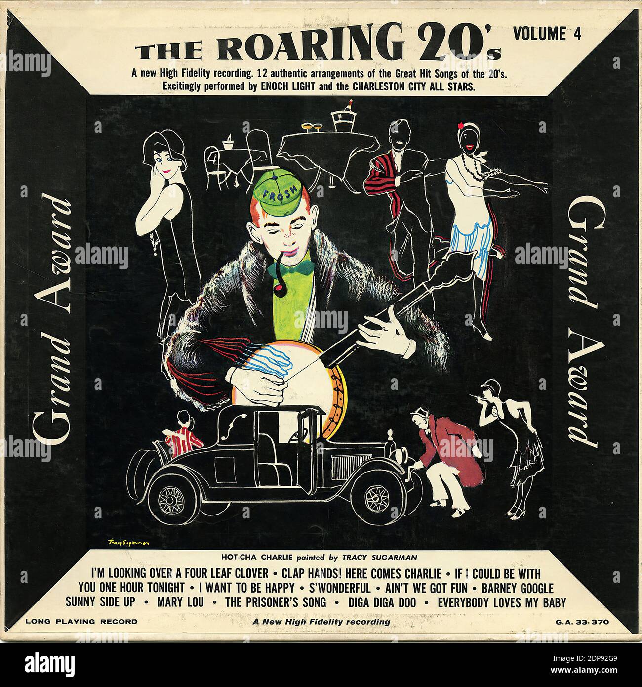 The Roaring 20er Jahre, Band 4 - Vintage Record Cover Stockfoto