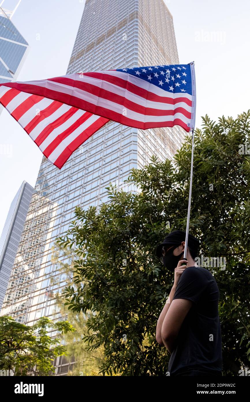 HONGKONG - PROTEST - RASSEMBLEMENT DES PARENTS RASSEMBLEMENT DES Parents de Manifeste pro-demokratiene hongkongais pour soutenir les jeunes militant Stockfoto
