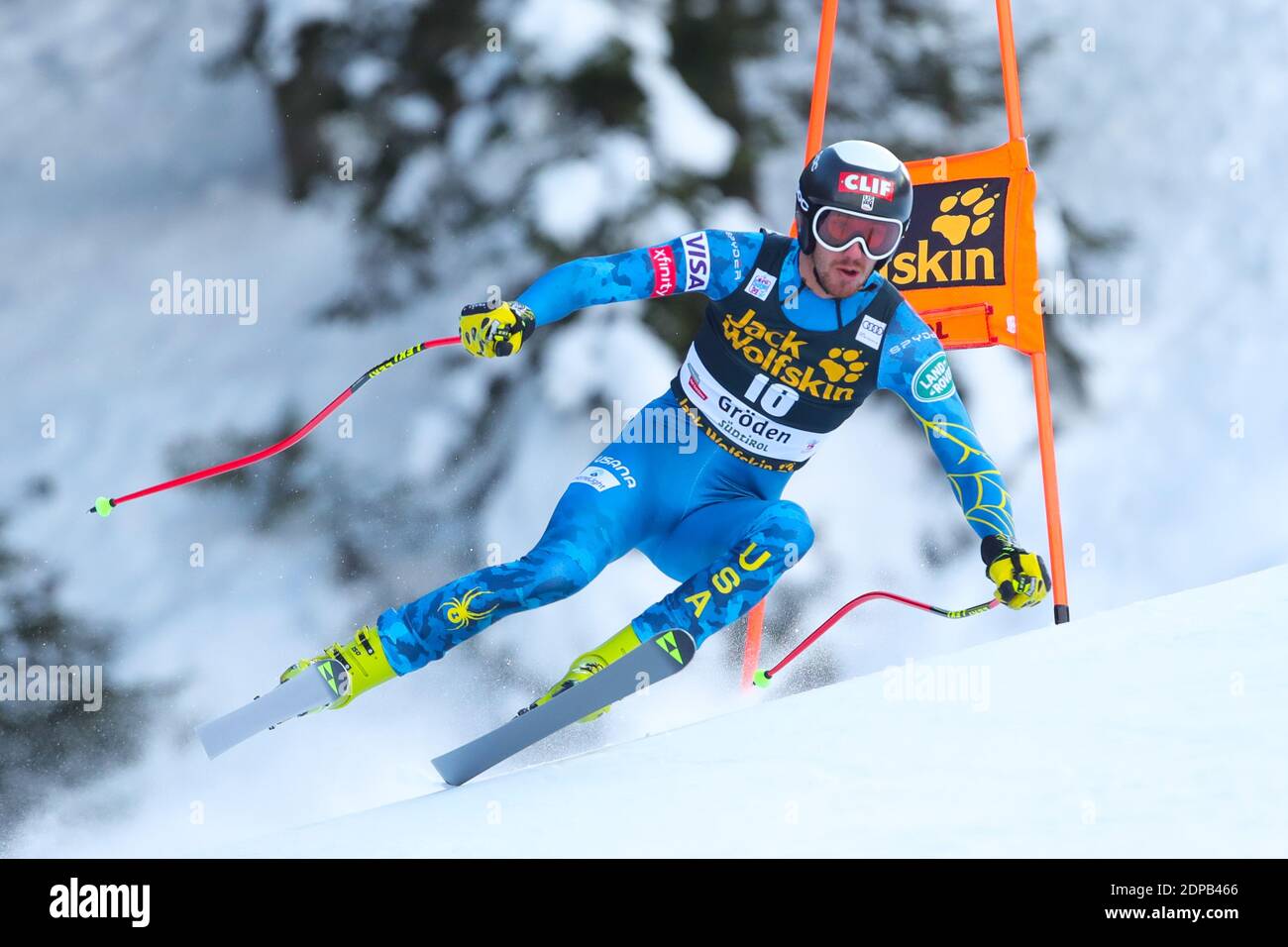 Gröden, Italien. Dezember 2020. Val Gardena, Italien, Saslong, 19. Dezember 2020, BENNETT Bryce (USA) 4. KLASSE während des FIS SKI World Cup 2020 - Männer Abfahrt - Alpine Ski Race Credit: Sergio Bisi/LPS/ZUMA Wire/Alamy Live News Stockfoto