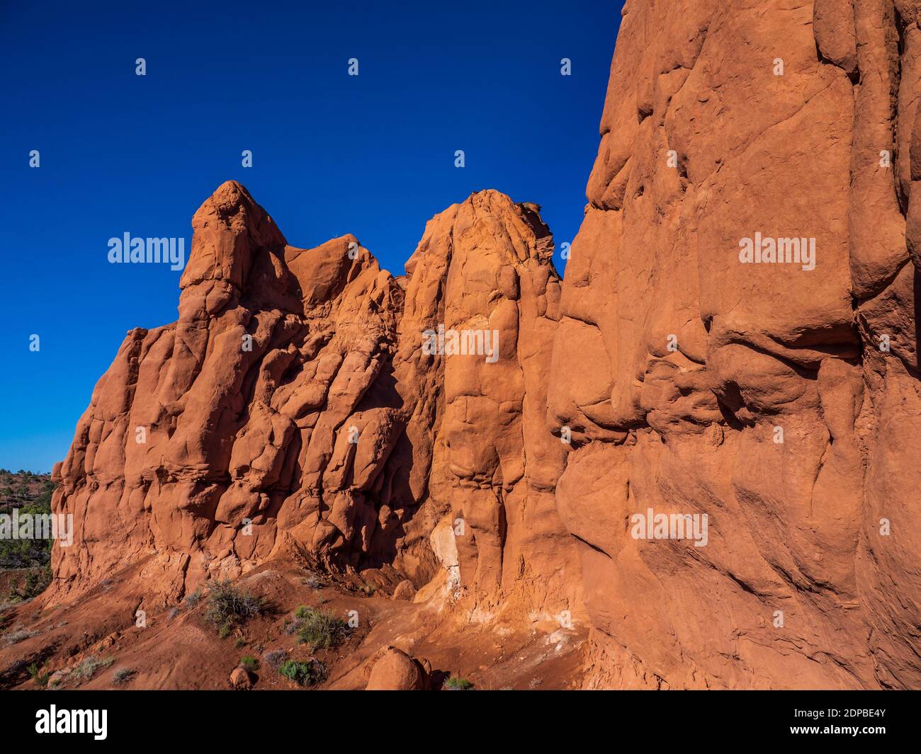 Klippen im Morgenlicht, Kodachrome Basin State Park, Cannonville, Utah. Stockfoto