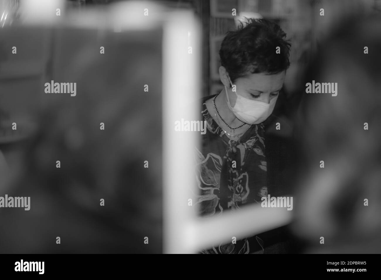 Kleine Bar in Italien zum 19. Und 2. Wellenzeiten Stockfoto