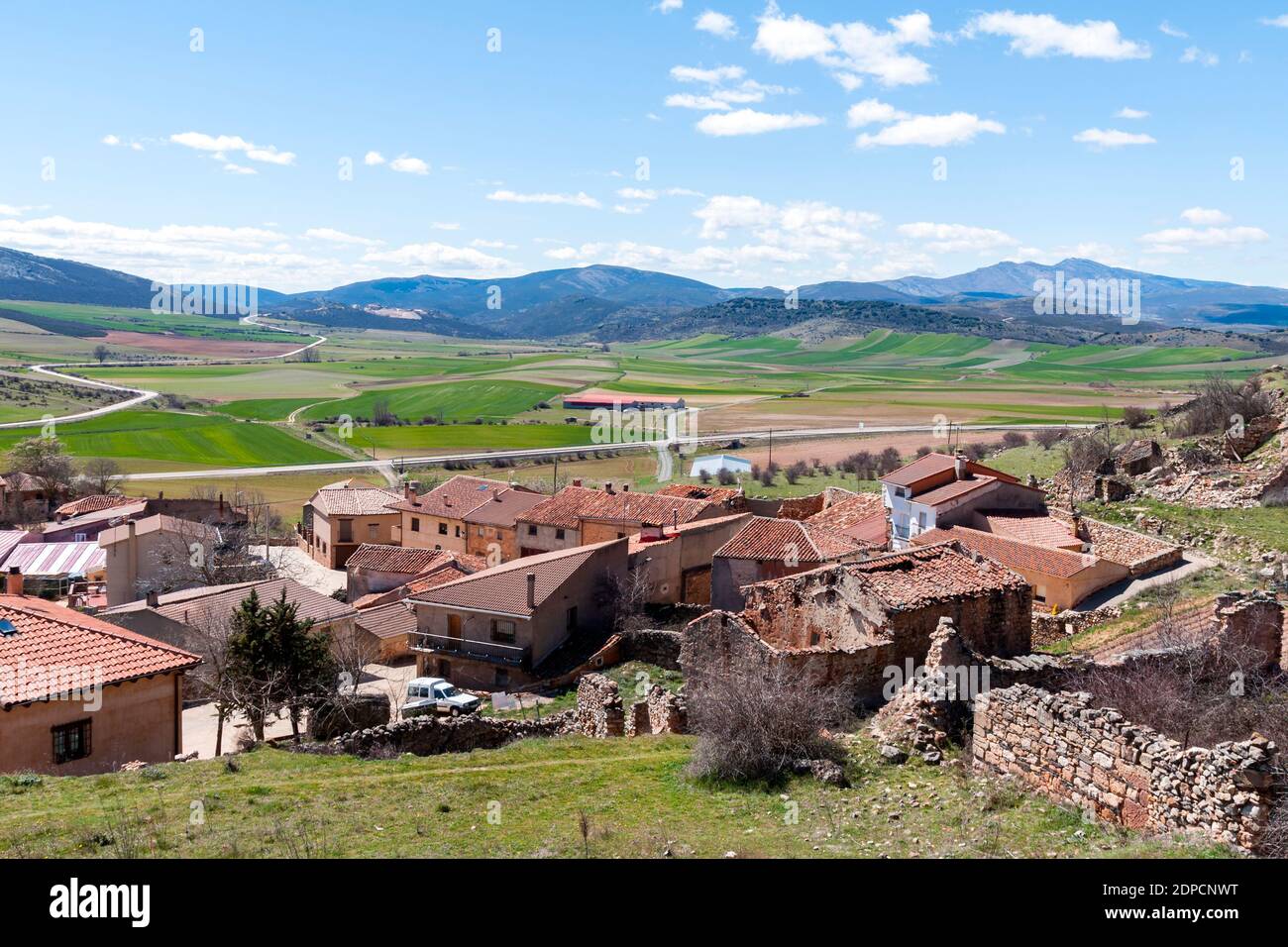 Vistas desde Atienza. Guadalajara. Castilla la Mancha. España. Stockfoto