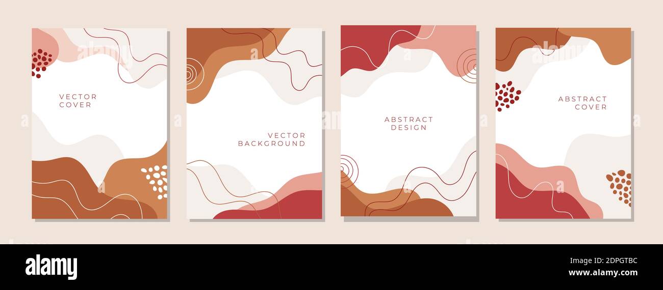 Vektor-Set von abstrakten kreativen Hintergründe mit minimalem trendigen Stil. Stock Vektor