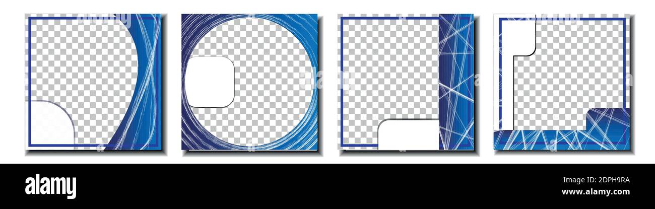 Satz von sozialen medialen Post Banner Design ediatable Vektor Illustration Stock Vektor