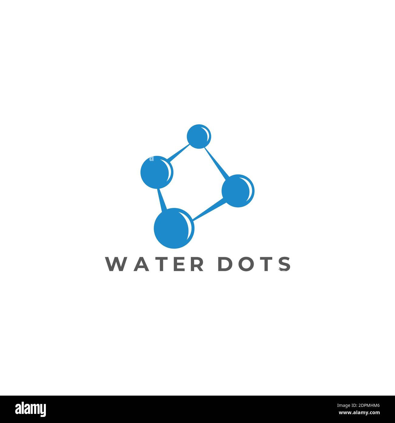 vektor von Wasser Punkte blau einfaches Logo Stock Vektor