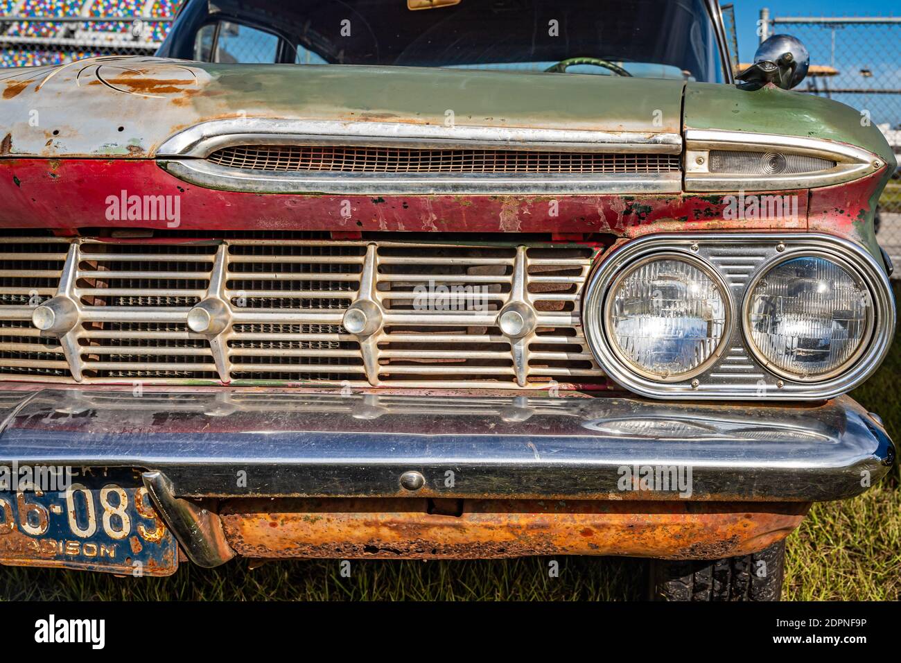 Daytona Beach, FL - 27. November 2020: 1959 Chevrolet BelAir Limousine auf einer lokalen Auto-Show. Stockfoto