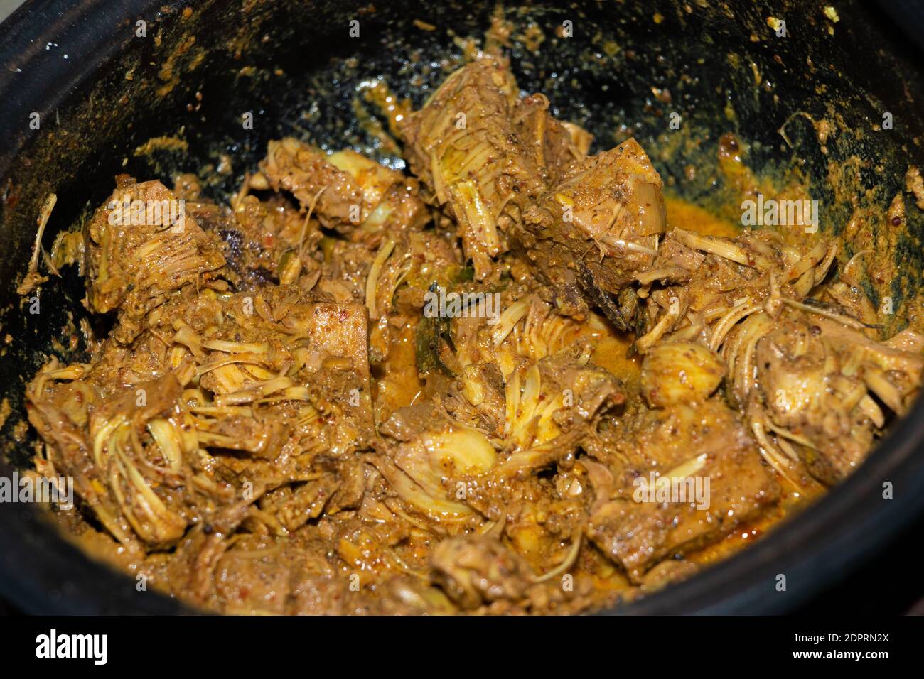 Baby Jack Fruit Dish - Sri Lanka Polos Maluwa Stockfoto