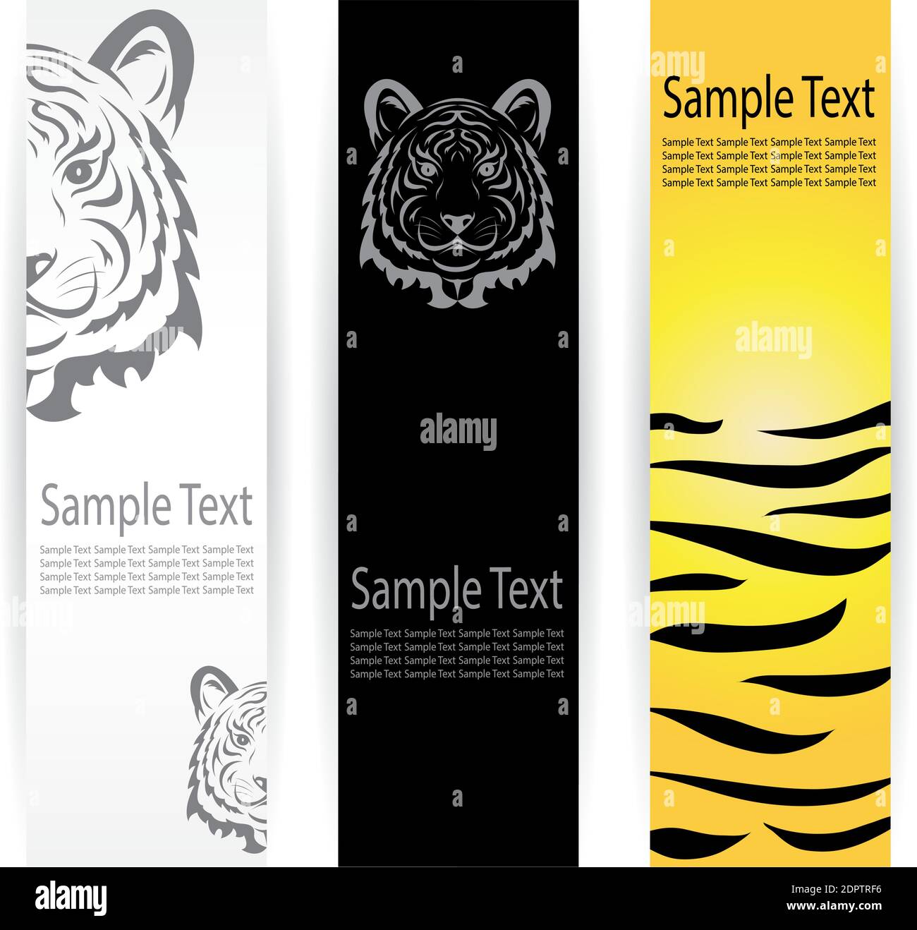 Vektorbild eines Tigers Banner. Leicht editierbare Vektorgrafik mit Ebenen. Wilde Tiere. Stock Vektor