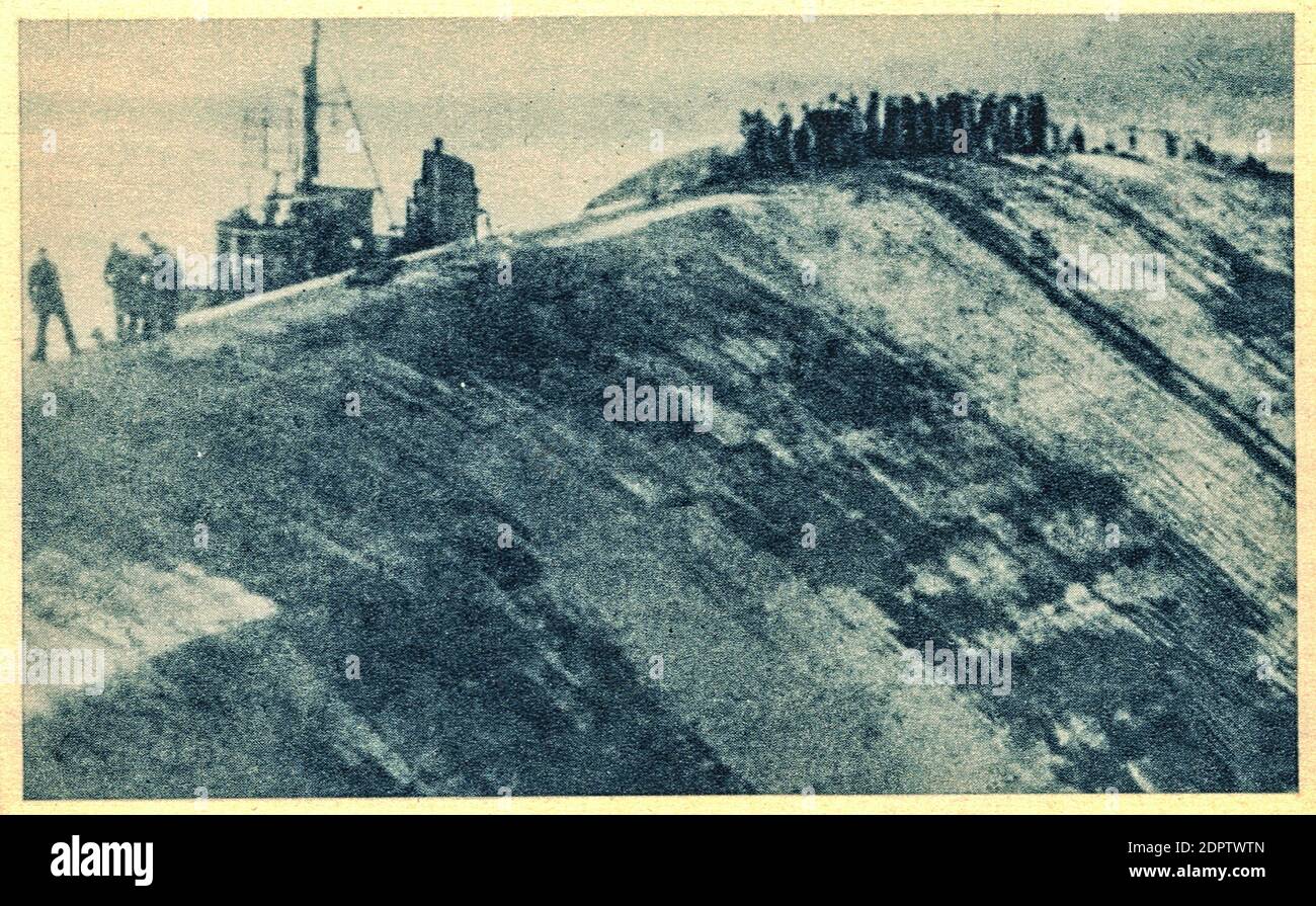 NORWEGEN - NOVEMBER 12,1944: Der Untergang von Hitlers Schlachtschiff Tirpitz. Die 52,000 Tonnen gepanzerten deutschen Schlachtschiff mit 15in Kanonen in der Lage, 22.4 Meilen Stockfoto