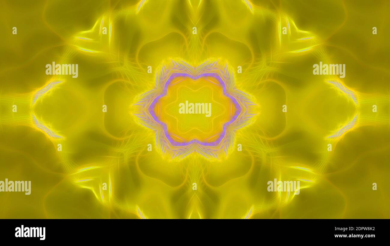 Abstrakter symmetrischer gelber Hintergrund. Design, Tapete Stockfoto