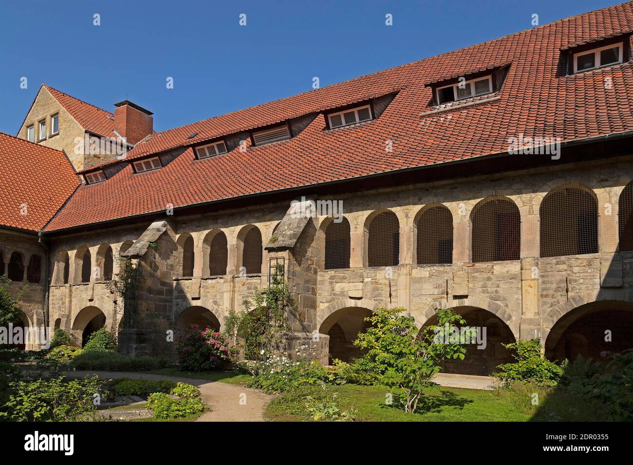 Innenhof, hoher Dom, Hildesheim, Niedersachsen, Deutschland Stockfoto