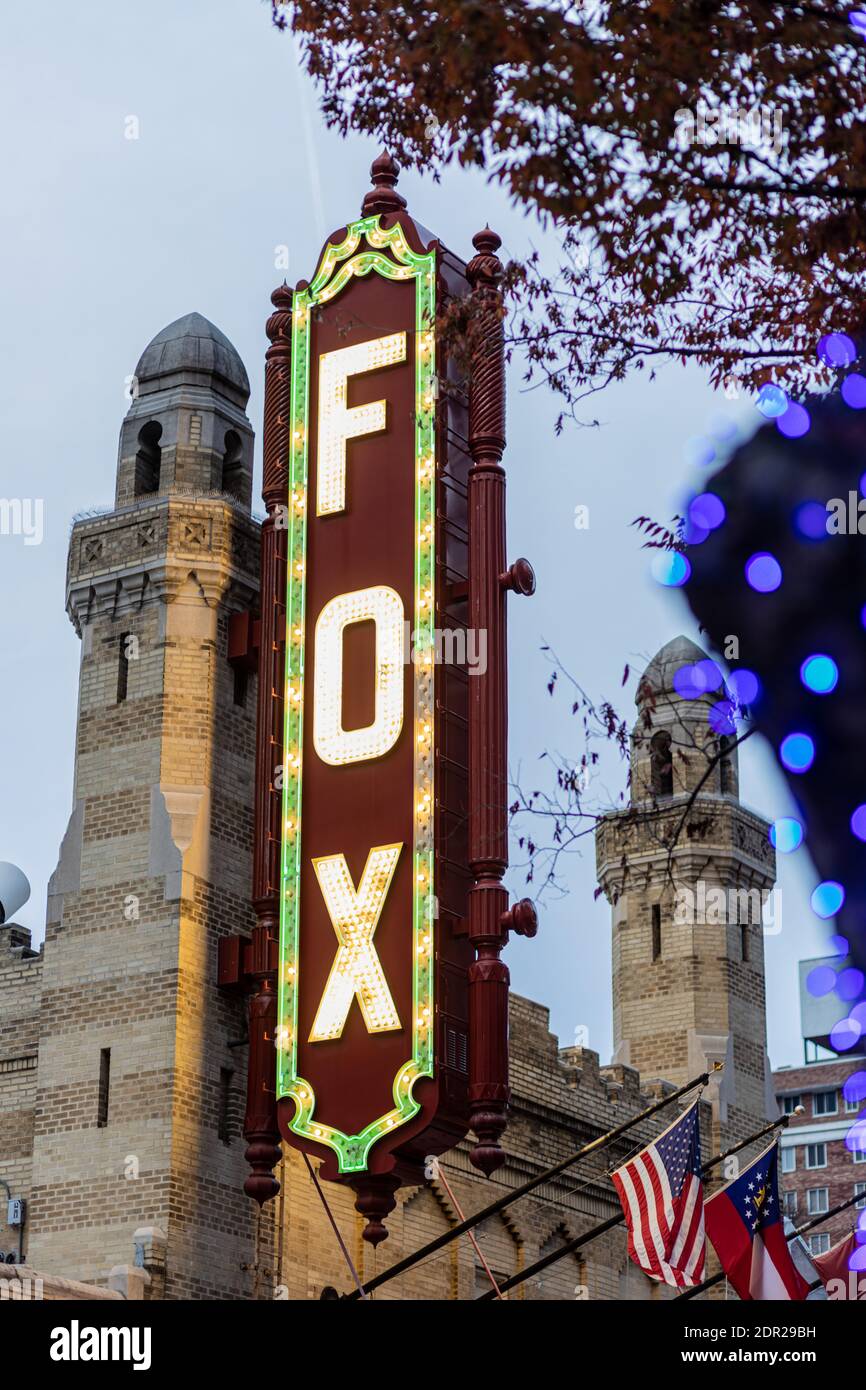 Nahaufnahme des Fox Theatre in Atlanta Stockfoto