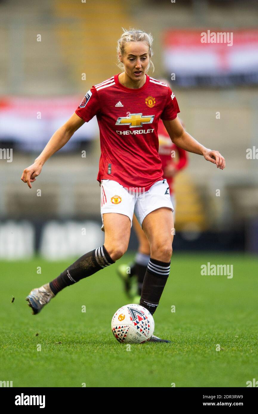 Leigh, Großbritannien. Dezember 2020. Millie Turner von Manchester United während des FA Women's Super League Match im Leigh Sports Village, Leigh (Foto von Matt Wilkinson/Focus Images /Sipa USA) 20/12/2020 Kredit: SIPA USA/Alamy Live News Stockfoto