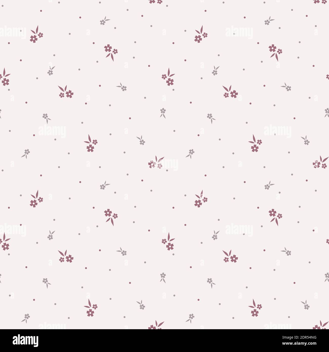 Nahtloses Muster im floralen Dessin. Rosa Blumen Muster für Hintergrund, Druck oder Stoff. Stock Vektor