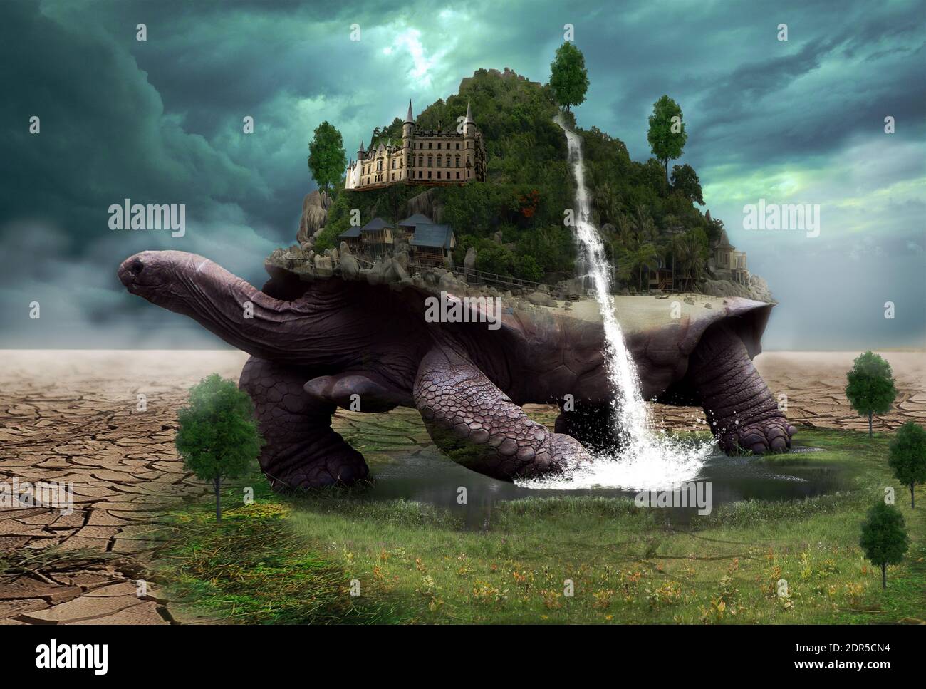 Riesenschildkröte Stockfoto