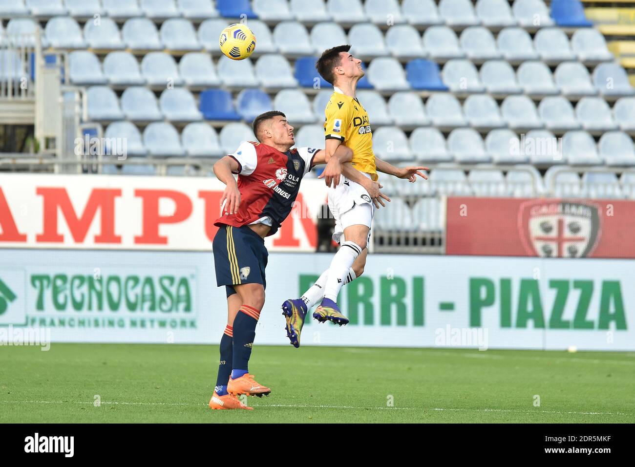 Cagliari, Italien. Dezember 2020. Cagliari, Italien, Sardegna Arena, 20. Dezember 2020, Andrea Carboni von Cagliari Calcio während Cagliari Calcio vs Udinese Calcio - Italienische Fußball Serie A Spiel Credit: Luigi Canu/LPS/ZUMA Wire/Alamy Live News Stockfoto