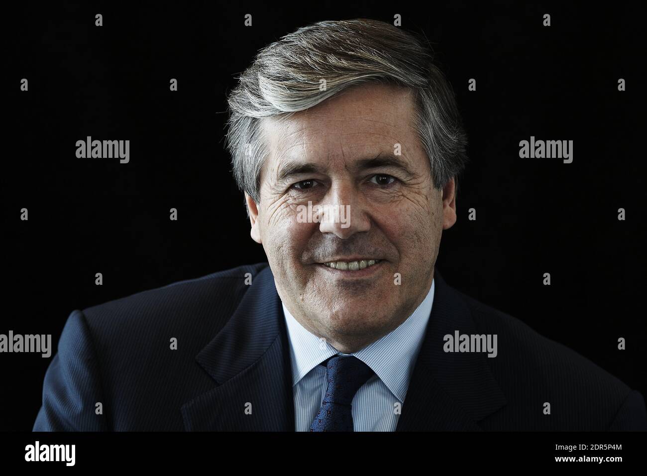 Großbritannien /London / Dr. Josef Ackermann /Vorstandsvorsitzender/Direktor der Deutschen Bank AG im Büro der Deutschen Bank in London Stockfoto