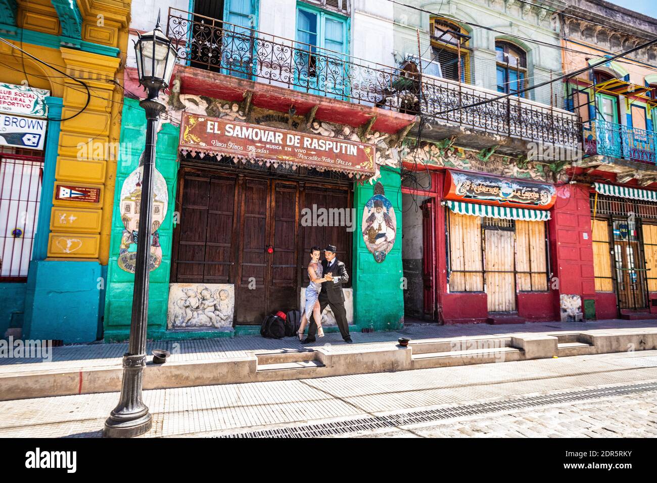 Tango in La Boca in Buenos Aires Stockfoto