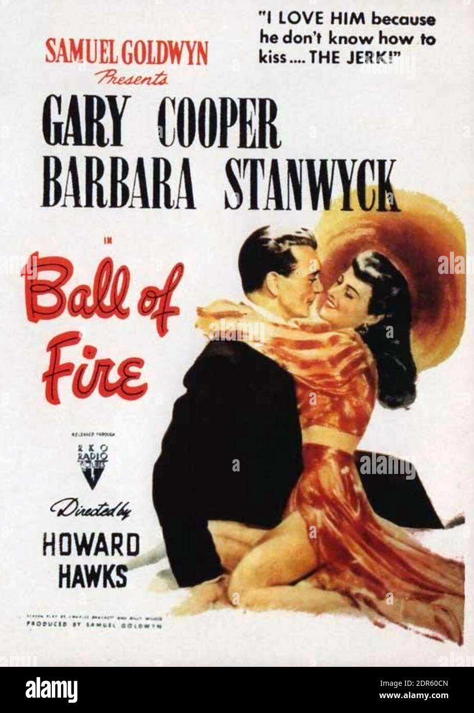 BALL OF FIRE 1941 RKO Radio Pictutes Film mit Barbara Stanwyck und Gary Cooper Stockfoto