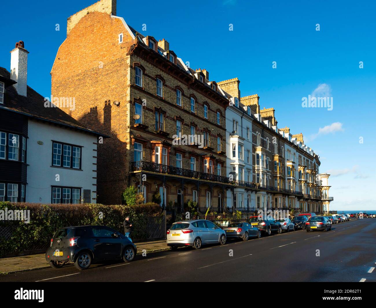 Ein schönes viktorianisches Apartmentgebäude im Conservation Area von Saltburn, Cleveland, Großbritannien Stockfoto