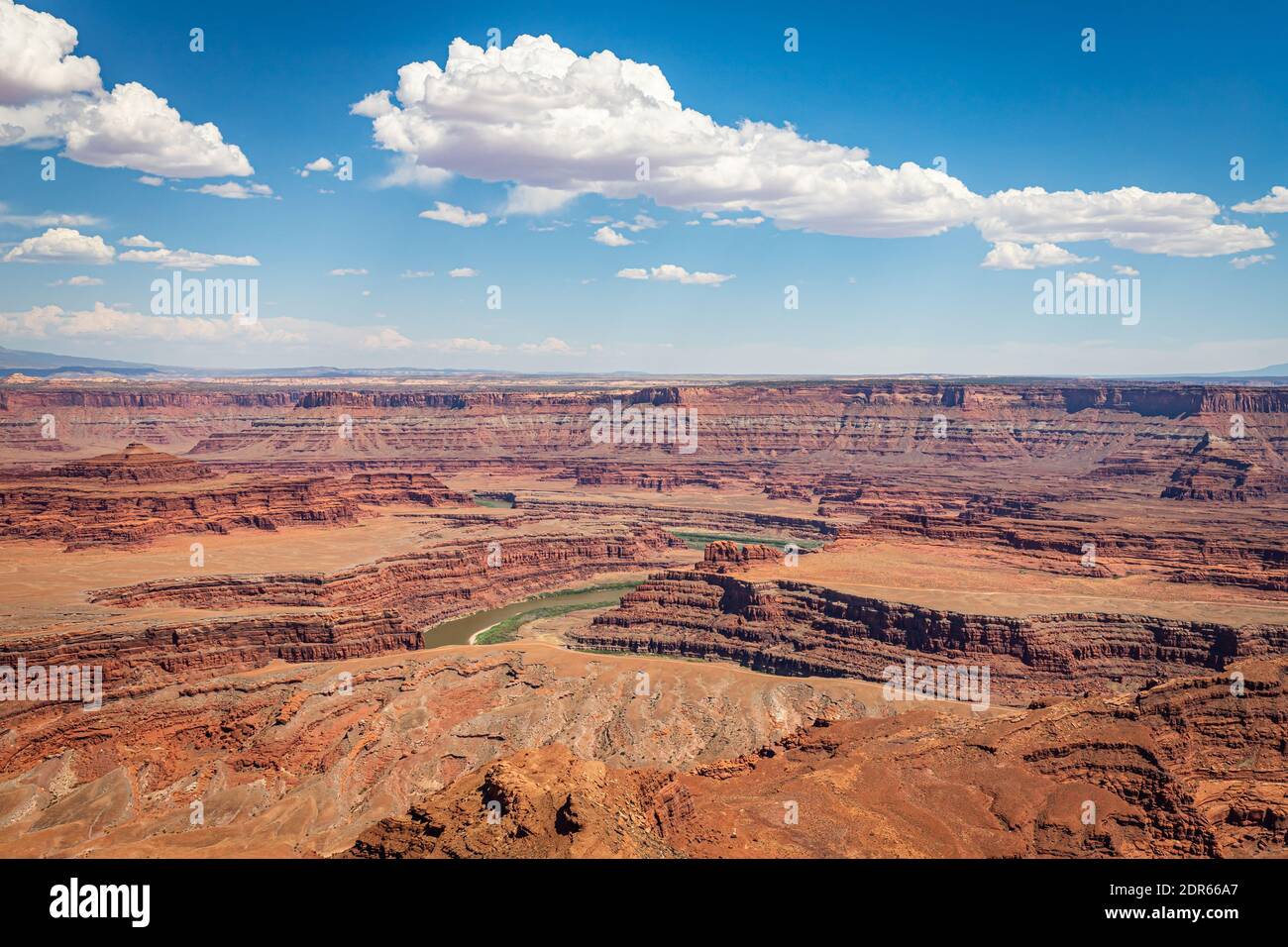 Dead Horse Point State Park in Utah bietet einen dramatische Überblick über den Colorado River und Canyonlands National Park. Stockfoto