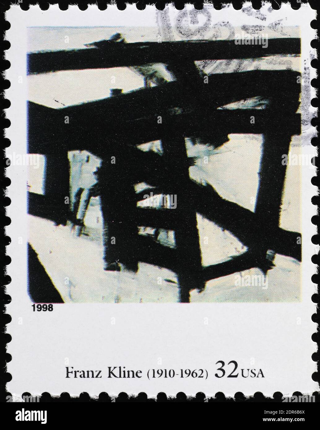 Mahoning von Franz Kline auf amerikanischer Briefmarke Stockfoto