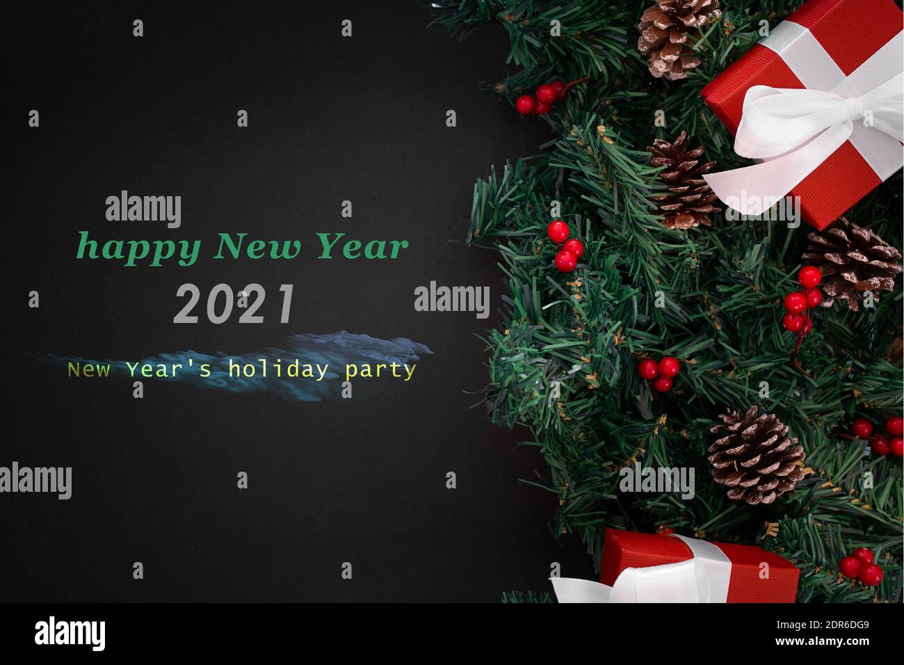 Feiertagsfeier Neujahr 2021 Stockfoto