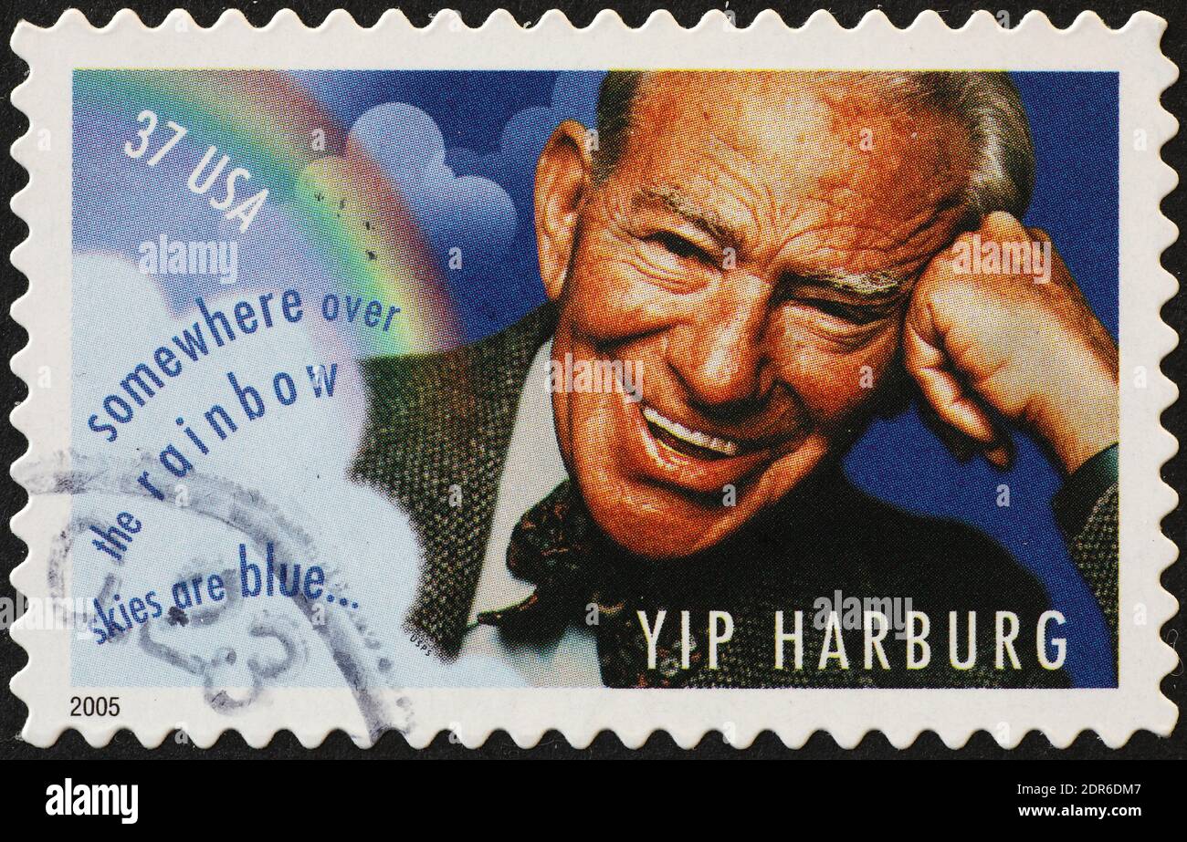 Yip Harburg auf amerikanischer Briefmarke Stockfoto