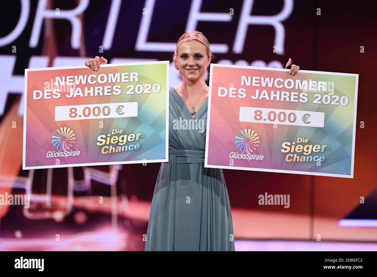 Baden Baden, Deutschland. Dezember 2020. Lea Sophie Friedrich (Rennrad-Newcomer, Newcomer des Jahres). GES/Athlete of the Year 2020, 20. Dezember 2020 EMBARGOING ZEITRAUM für elektronische Medien, Internet, Social Media: Sonntag, 20. Dezember 2020, 10:30 Uhr! Sport: Award Sportler des Jahres: 'Sportsman des Jahres 2020' Gala, Baden-Baden, 20. Dezember 2020 zur weltweiten Nutzung Quelle: dpa/Alamy Live News Stockfoto