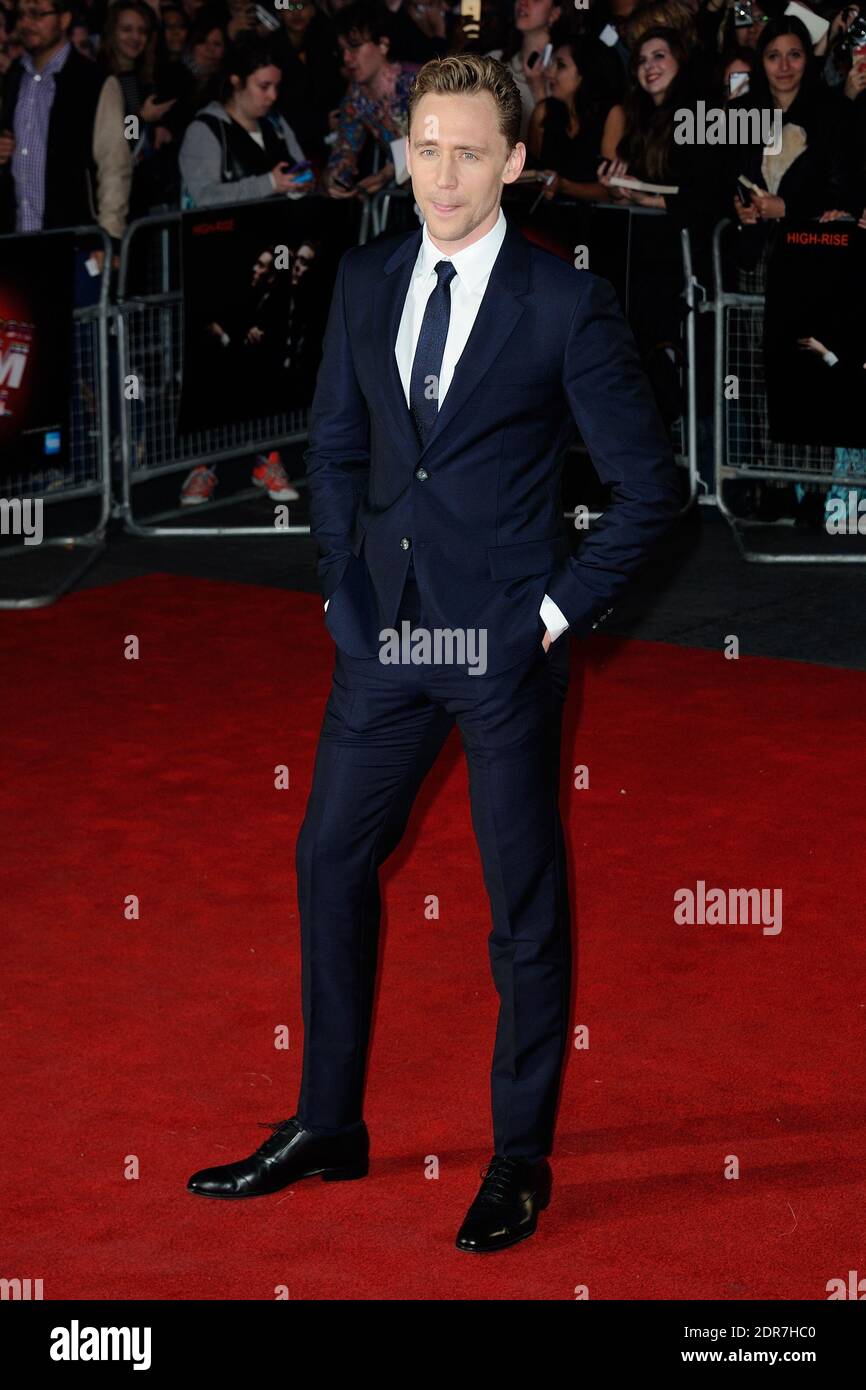 Tom Hiddleston bei der High Rise Premiere im Rahmen des 59. BFI London Film Festival am Odeon Leicester Square in London, Großbritannien, am 9. Oktober 2015. Foto von Aurore Marechal/ABACAPRESS.COM Stockfoto