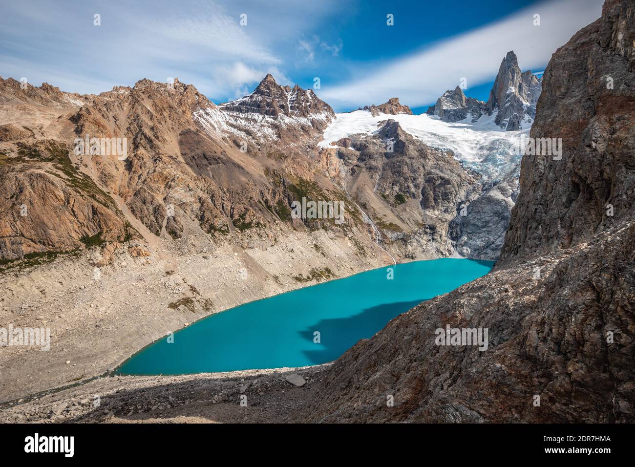 Schöne Aussicht in Laguna de los tres Wanderung in El Chalten Argentinien Stockfoto