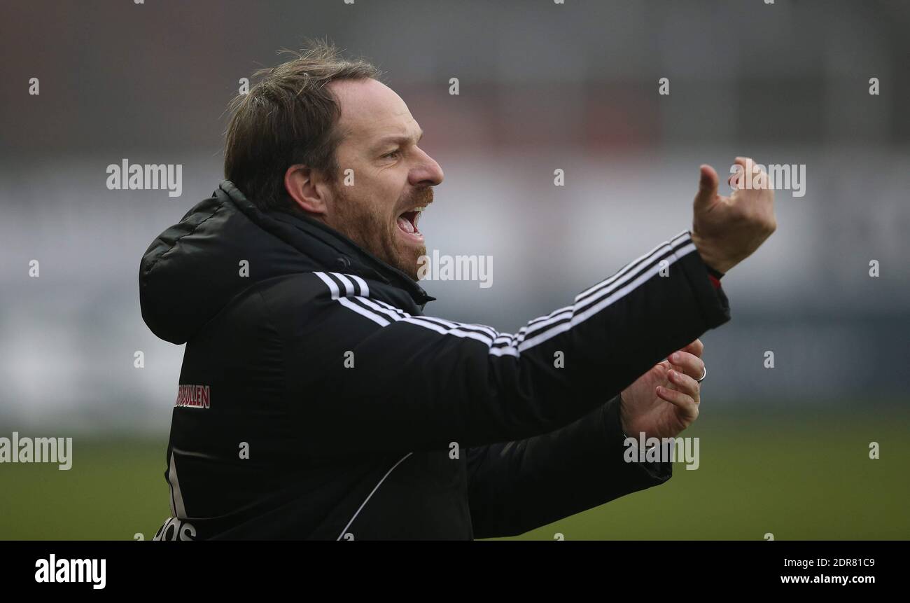 firo Fuvuball, Fußball, 14.12.2013 3. Bundesliga, Saison 2013/2014 SC SCP Preuvuen Preussen Mvºnster RB Leipzig Gesture Coach Leipzig: Alexander Zorniger weltweit im Einsatz Stockfoto