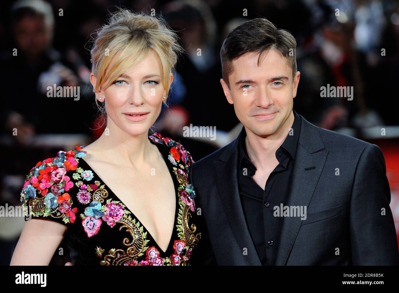 Cate Blanchett und Topher Grace nehmen am 17. Oktober 2015 an der Premiere von "Truth" im Rahmen des 59. BFI London Film Festival am Odeon Leicester Square in London, England, Teil. Foto von Aurore Marechal/ABACAPRESS.COM Stockfoto