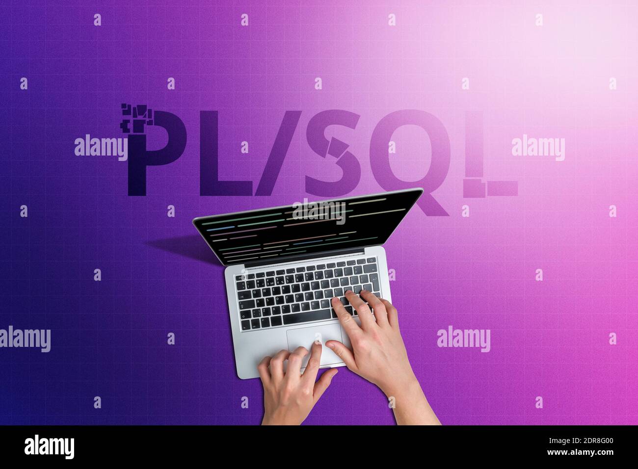Konzept der beliebten Programmiersprache PL SQL. Stockfoto