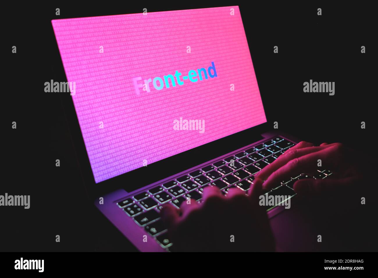Konzept Front-End Bestandteil der Anwendungsentwicklung Stockfoto