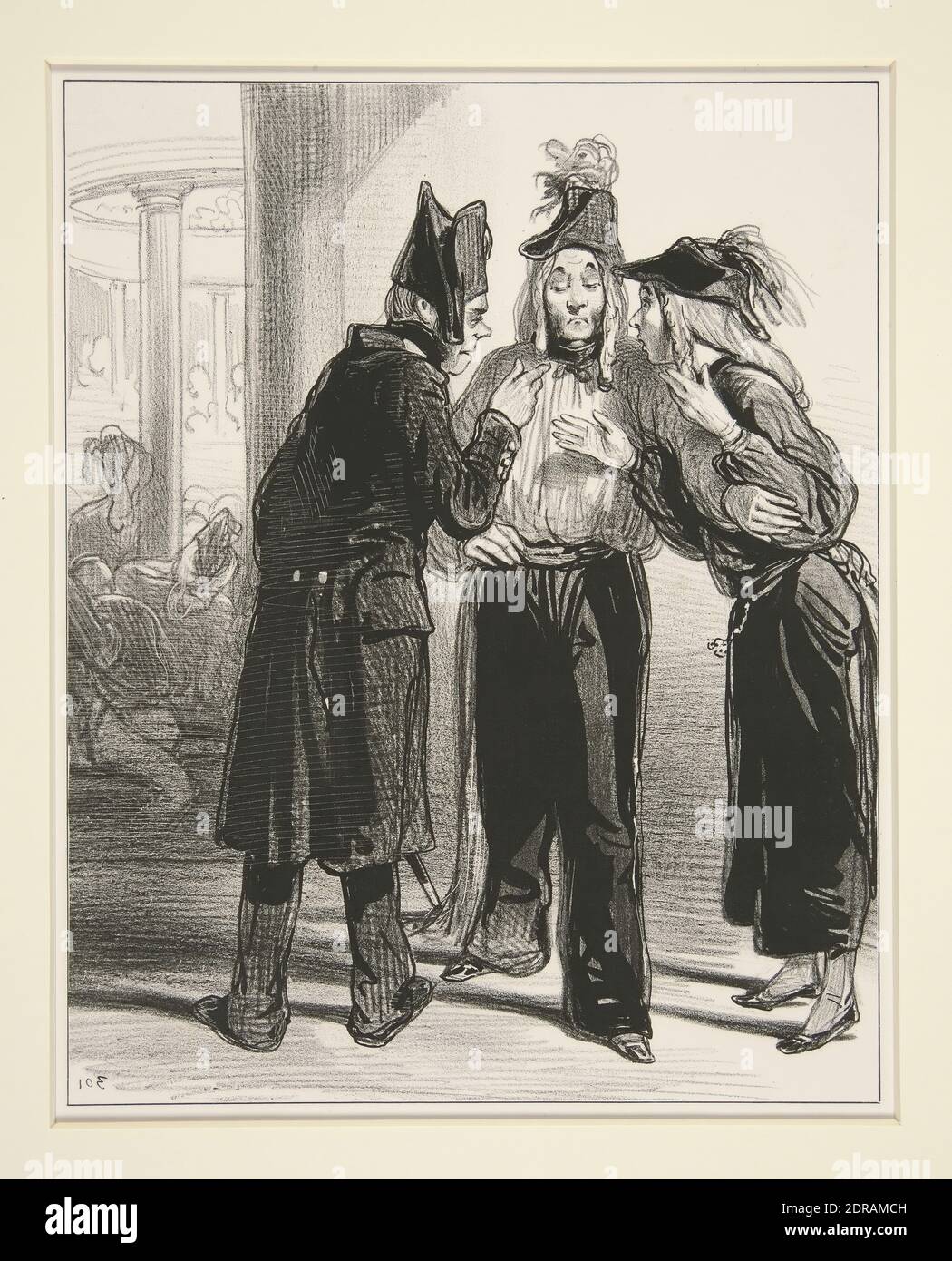 Künstler: Paul Gavarni, französisch, 1804–1866, Nr. 32 - Tais-toi, moutard, faut laisser jaser l’autorite!…, Lithographie, französisch, 19. Jahrhundert, Arbeiten auf Papier - Drucke Stockfoto