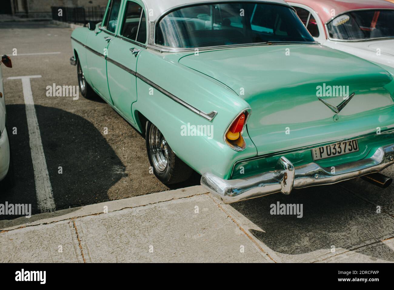 Cuban Classic Pastel Car Stockfoto