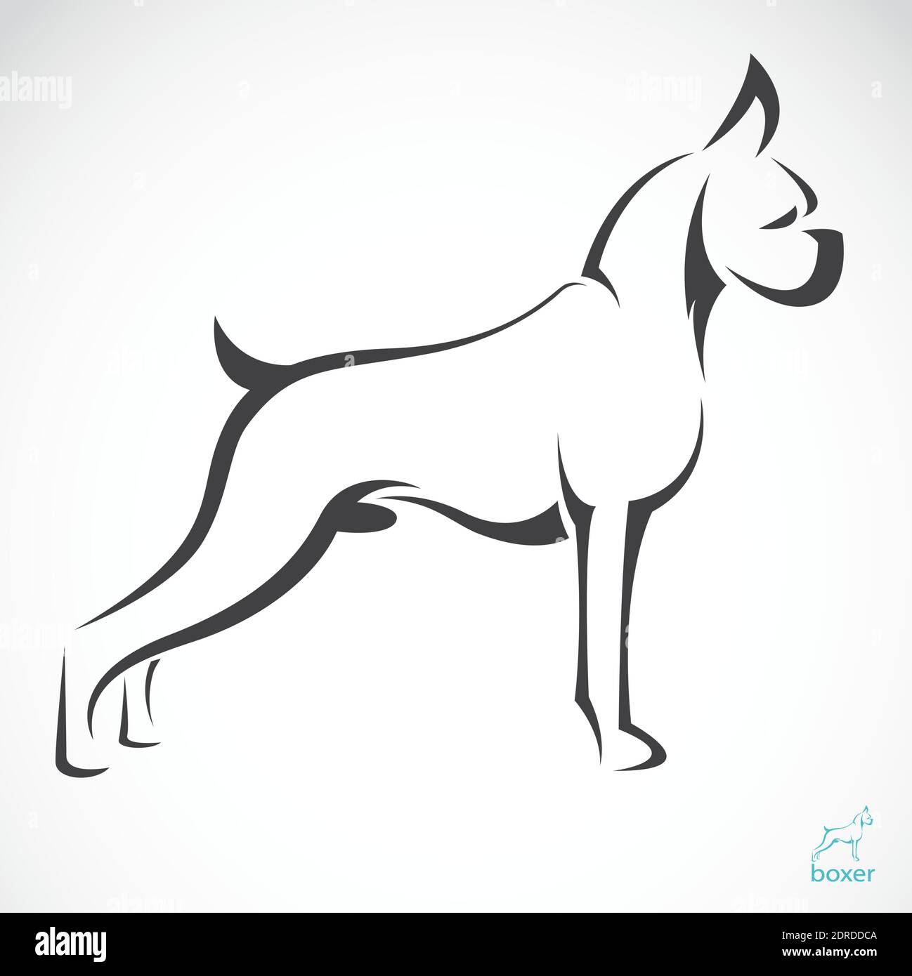 Vektor eines Hundes (Boxer) auf weißem Hintergrund. Leicht editierbare Vektorgrafik mit Ebenen. Haustiere. Tiere. Stock Vektor