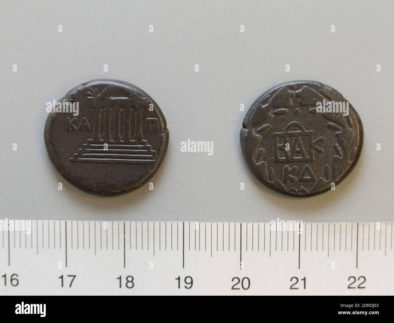 Münzstätte: Bosporus, Münze von Bosporus, 45–69, Kupfer, 7.22 g, 12:00, 21 mm, hergestellt in Bosporus, Griechisch, 1. Jahrhundert, Numismatik Stockfoto