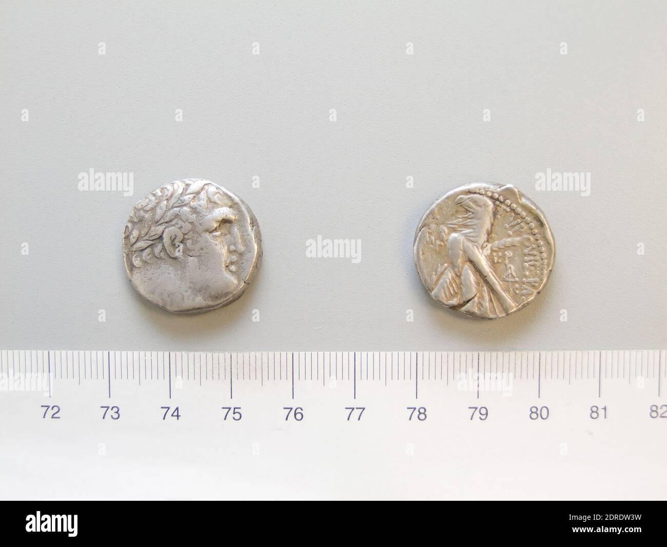 Minze: Reifen, Tetradrachm von Tyrus, 17–18, Silber, 14.06 g, 12:00, 22 mm, hergestellt in Tyrus, Phönizien, Griechisch, 1. Jahrhundert n. Chr., Numismatik Stockfoto