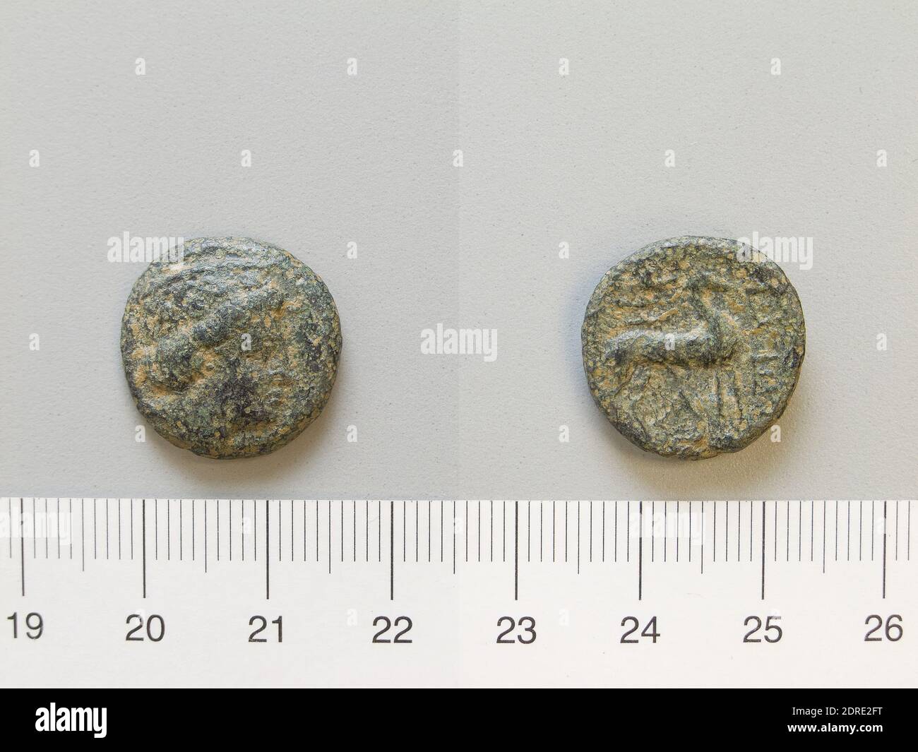 Münzstätte: Zeleia, Münze aus Zeleia, 350–300 v. Chr., Bronze, 5.56 g, 12:00, 18 mm, hergestellt in Zeleia, Griechisch, 4. Jahrhundert v. Chr., Numismatik Stockfoto