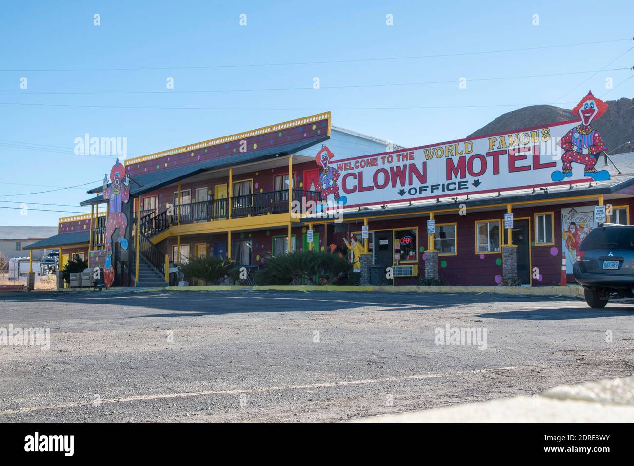 Tonopah ist eine alte Bergbaustadt in Nye County, NV, USA. Es liegt in der Wüste und ist bekannt, dass es heimgesucht wird. Stockfoto