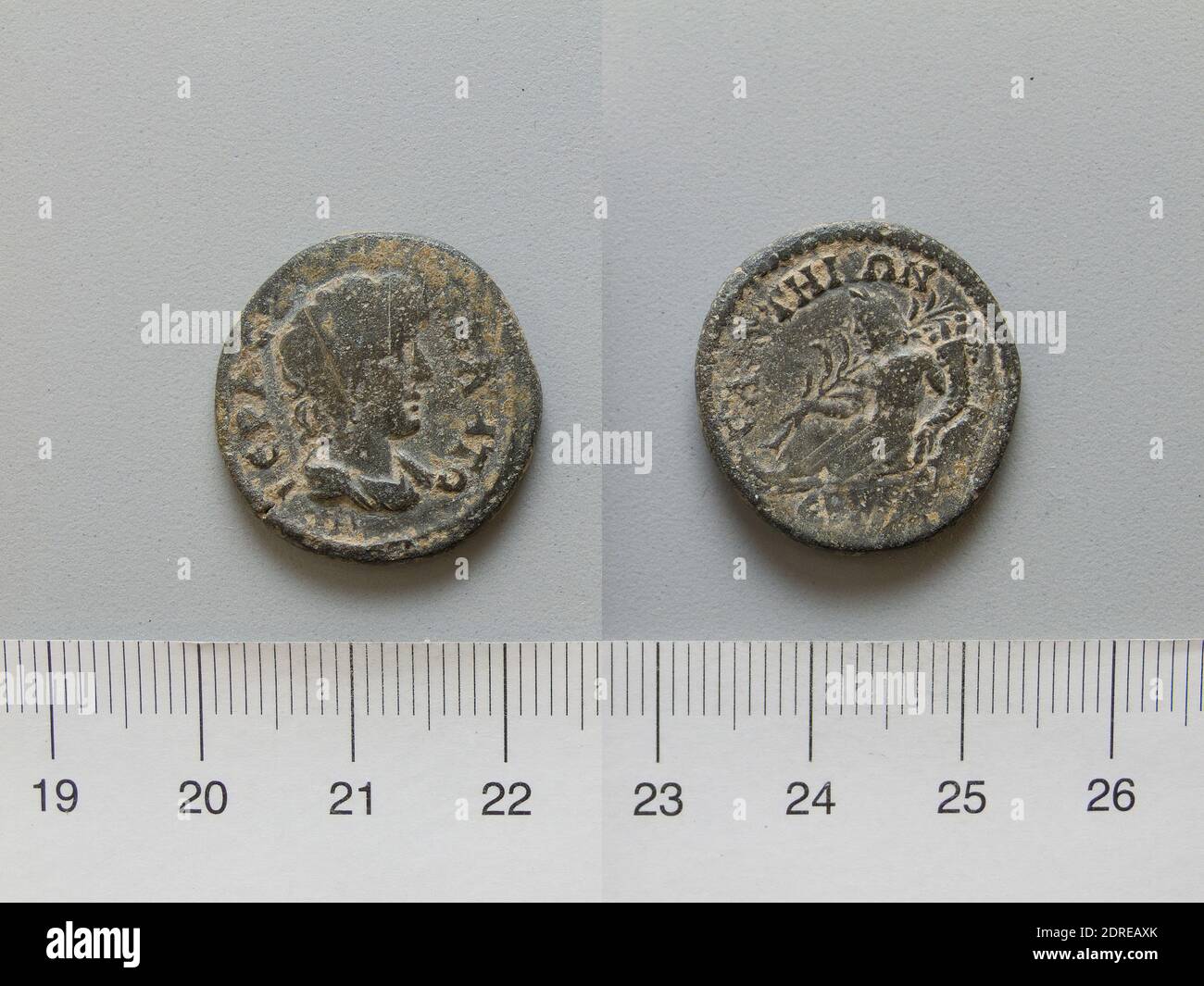 Münzstätte: Saittae, Münze von Saittae, 100–199, Kupfer, 6.34 g, 6:00, 22.5 mm, hergestellt in Saitta, Lydia, Griechisch, 2. Jahrhundert n. Chr., Numismatik Stockfoto