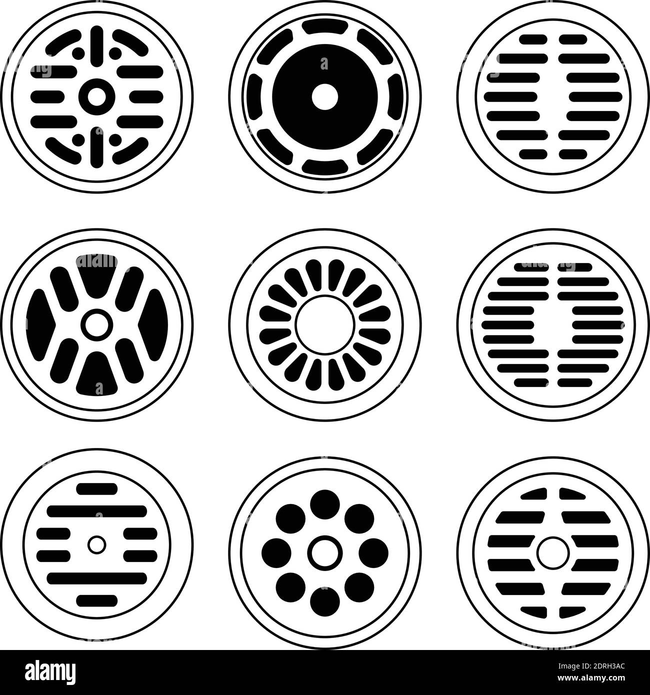Hupe der Scheibe. Fahrzeugteile. Vektorgrafik Stock Vektor