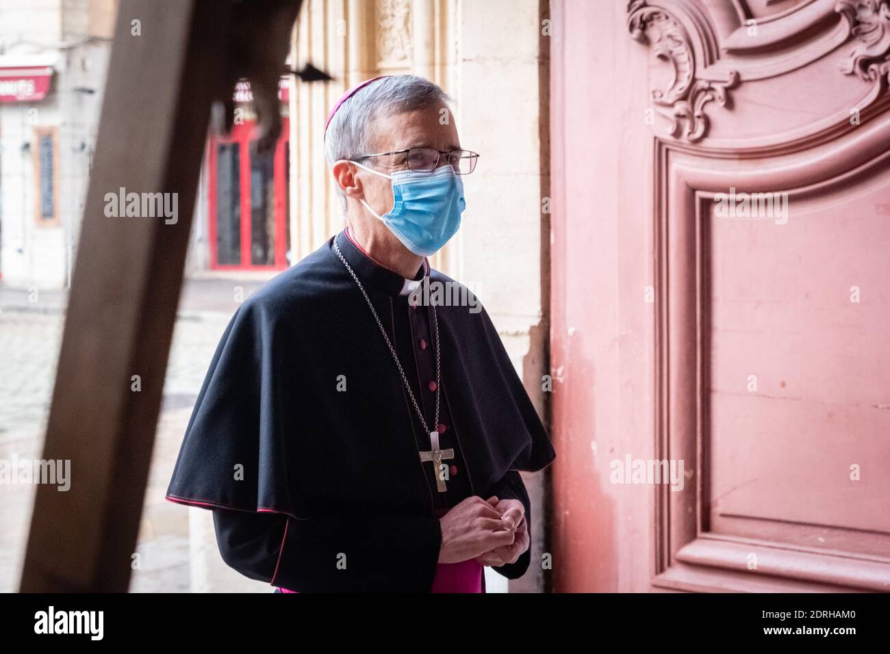 Lyon (Frankreich), 20. Dezember 2020. Erzbischof Olivier de Germay wurde diesen Sonntag offiziell zum Erzbischof der Diözese Lyon ernannt. Er ersetzt Archb Stockfoto