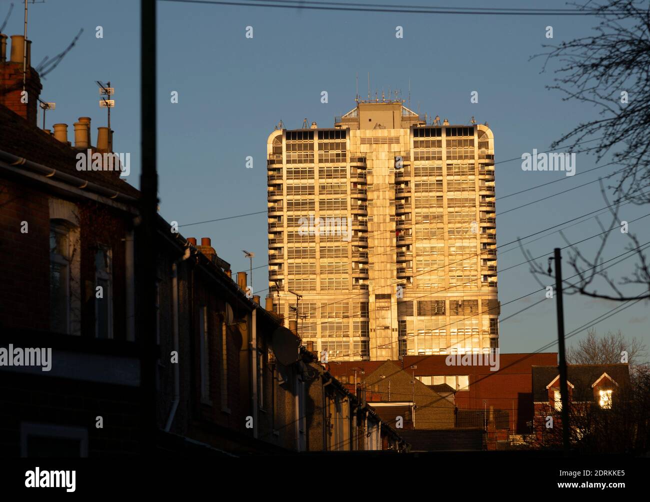 Brunel Tower, David Murray John Gebäude, ikonischer Tower Block der 1970er Jahre, Swindon, England, Großbritannien Stockfoto